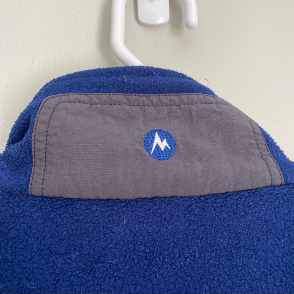Marmot Men’s Navy Blue Polartec  Fleece Jacket Size XL Full Zip Hiking Pockets - Picture 4 of 14